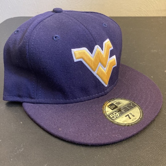 New Era Other - WVU Mountaineers West Virginia 59Fifty 7 3/8 Fitted Hat Cap‎ Blue Yellow NCAA